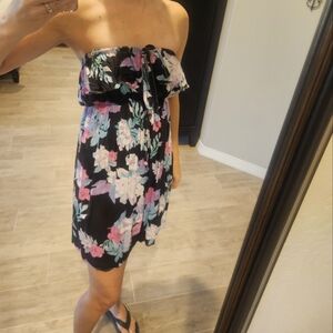Off the shoulder/ strapless Floral dress